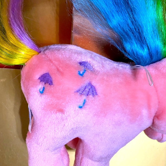 MY LITTLE PONY G1 VTG 1984 ORIGINAL HASBRO SOFTIES PARASOL RAINBOW PONY PLUSH - Picture 12 of 15